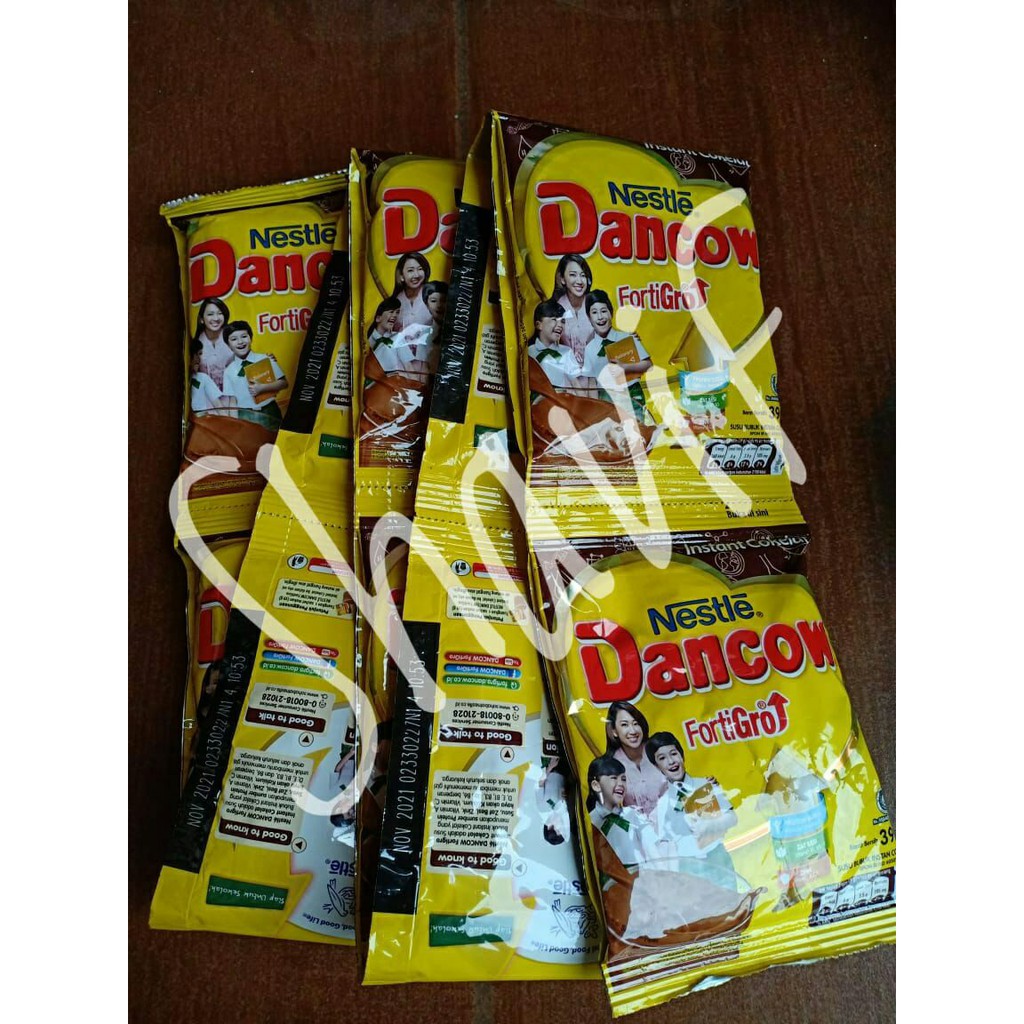 

(Dancow Instant Cokelat) Grosir & Eceran Susu Dancow Forti Gro (Coklat) Sachet (39 gr x 10 pcs)