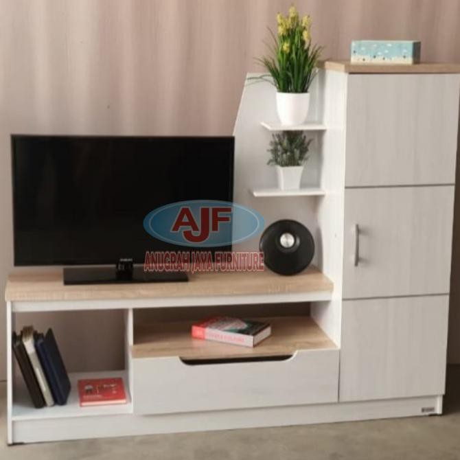 Rak Tv / Meja Tv Cabinet Type Lvr 130 - Pintu Kaca Flowerbean23