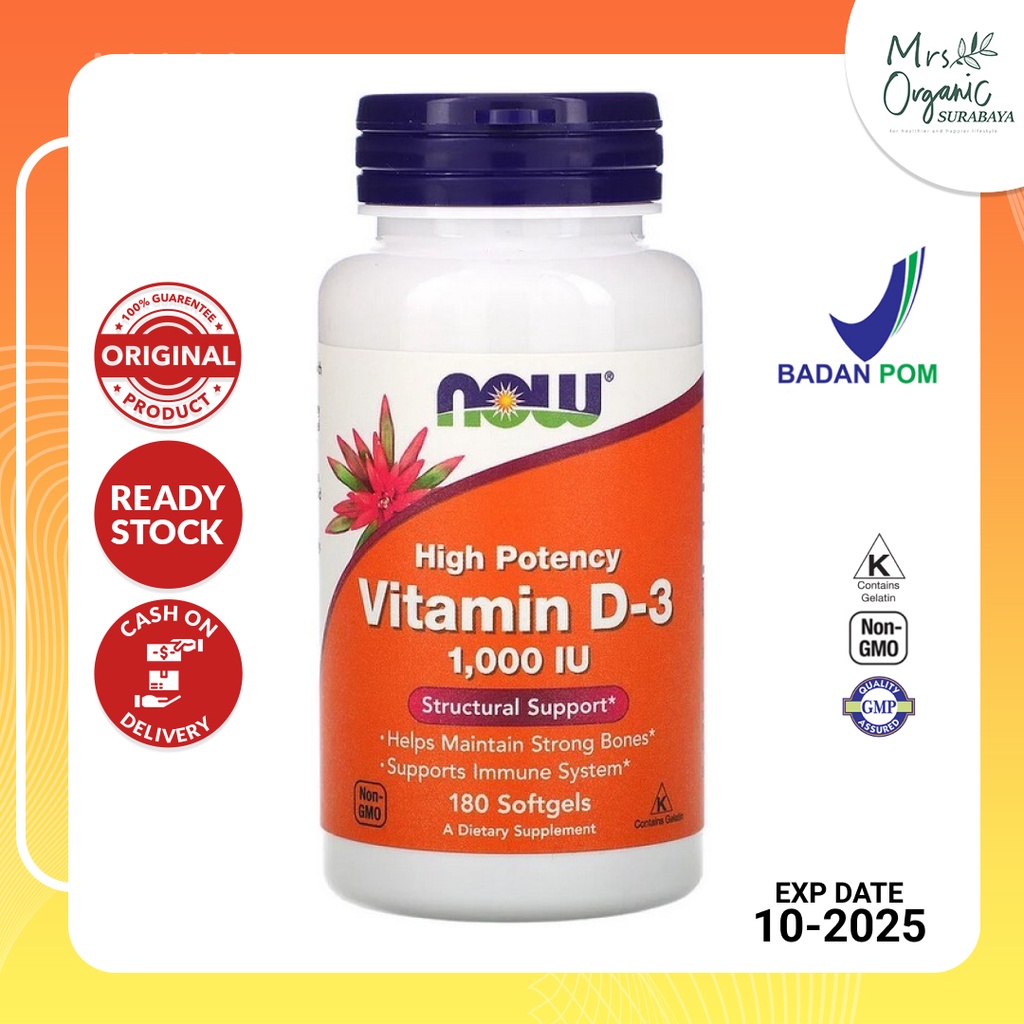 vitamin suplemen now foods d3 d 3 1000iu 180 softgels