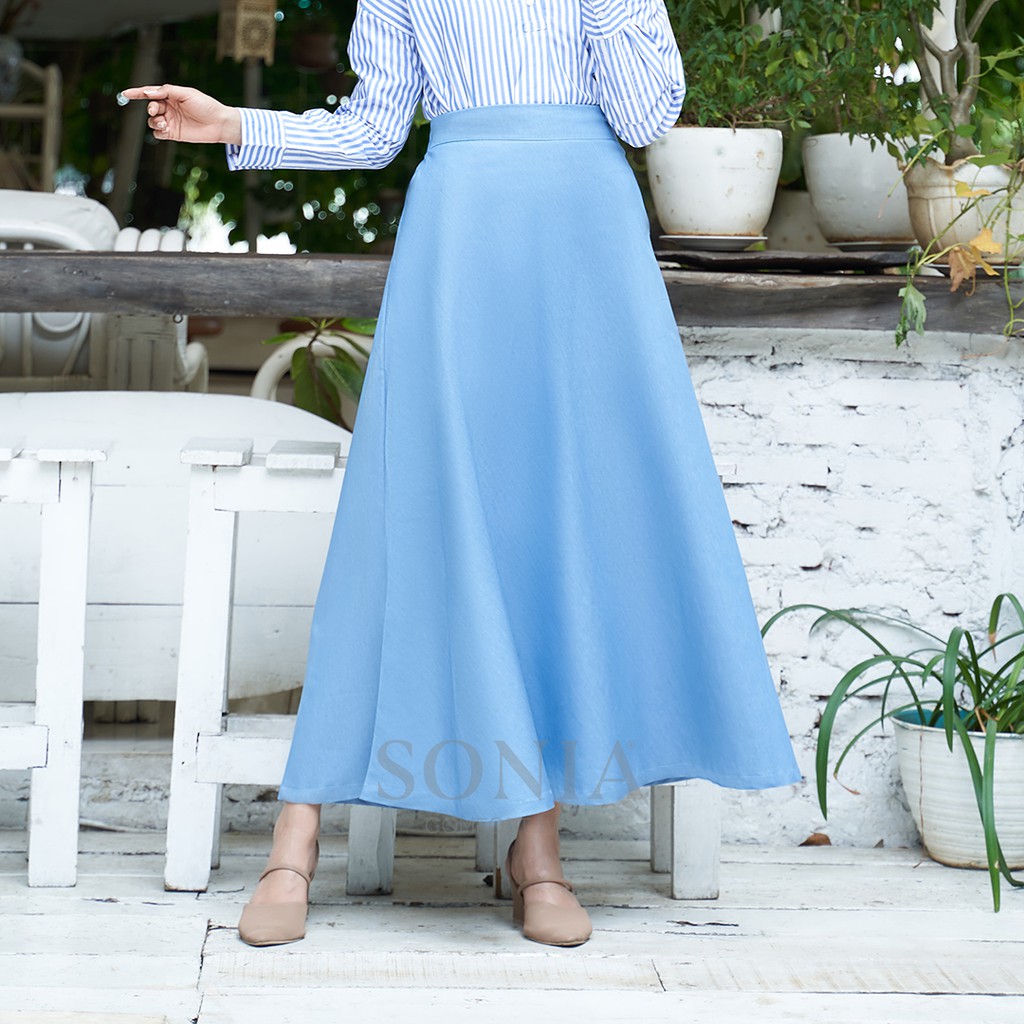 

Sonia - Daisy Skirt / Rok A Line Maxi / Rok Panjang Jeans Payung by SONIA / B3767