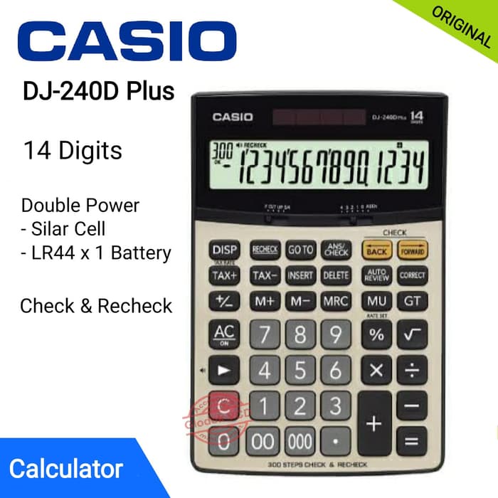 

casio kalkulator calculator original DJ 240D plus