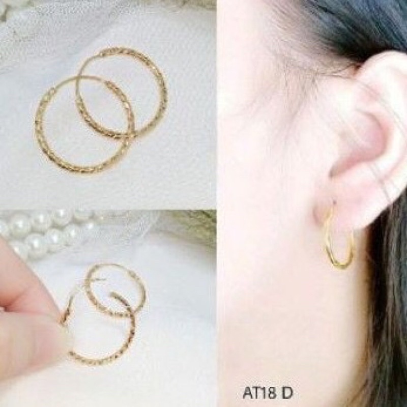 Anting xuping bulat lapis emas 24k 064Na