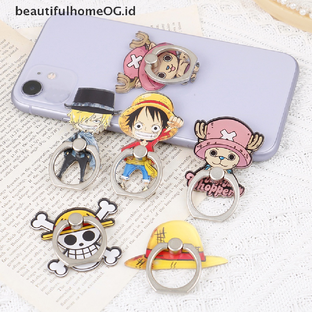 Ring Stand Holder Desain Luffy One Piece Bahan Akrilik Untuk Handphone