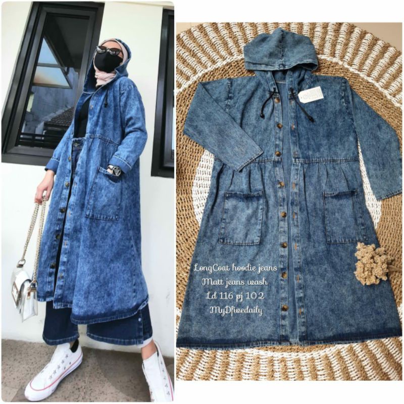 LONG COAT HOODIE JEANS