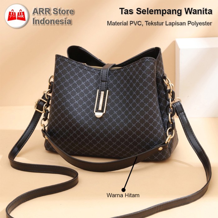 Tas Selempang Wanita Sling Bag Hand Bag Import Warna Hitam