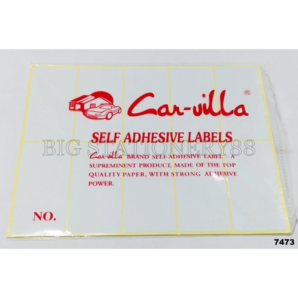 KERTAS LABEL / STIKER LABEL HARGA CARVILLA POLOS