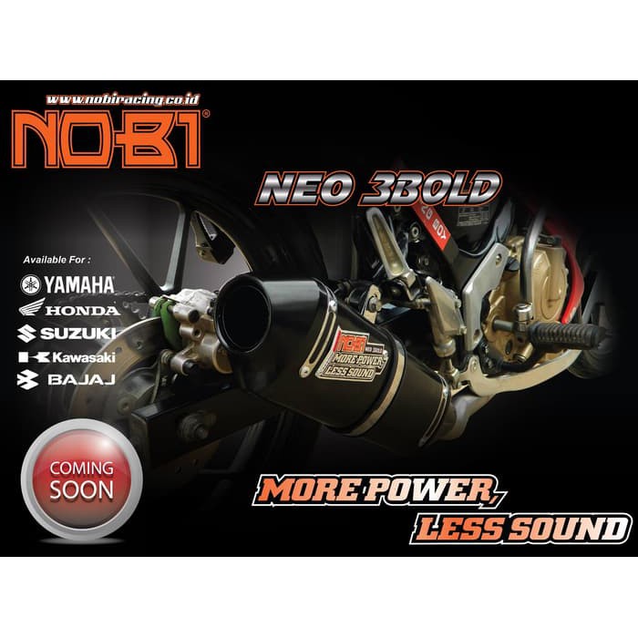 Knalpot Nobi /Nob1 NEO 3 BOLD motor bebek- bebek sport-matic lengkap