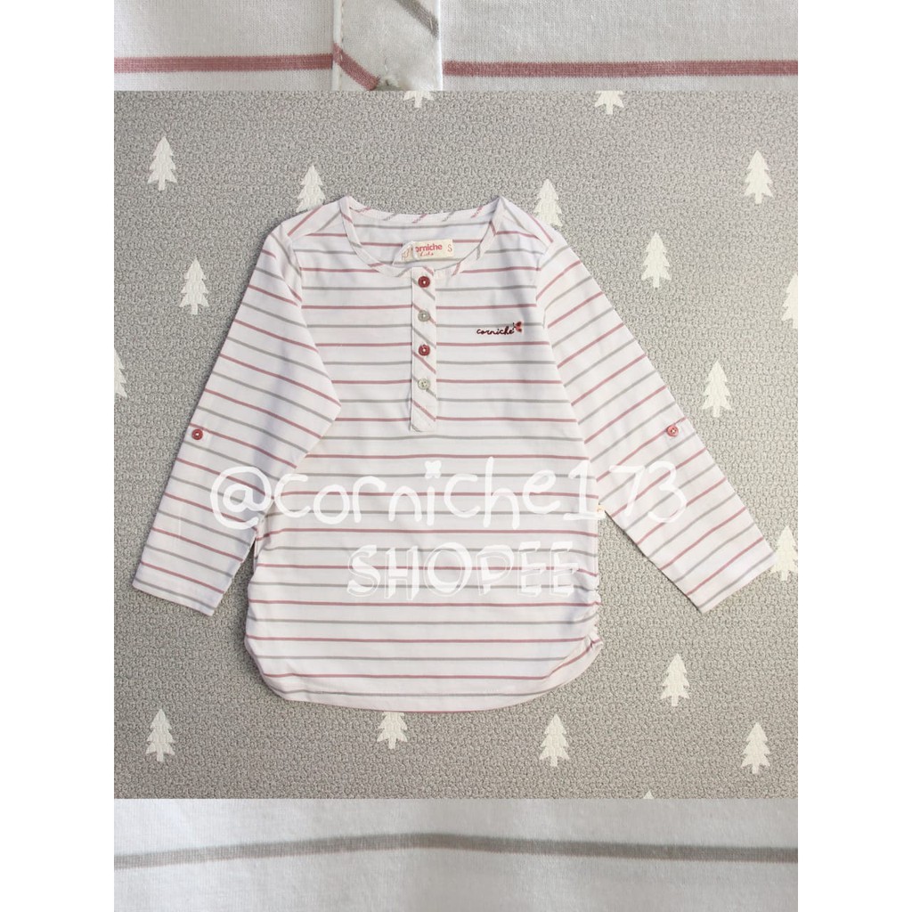 Corniche Kids Carla Stripe Tee Kids Offwhite - TP K23003