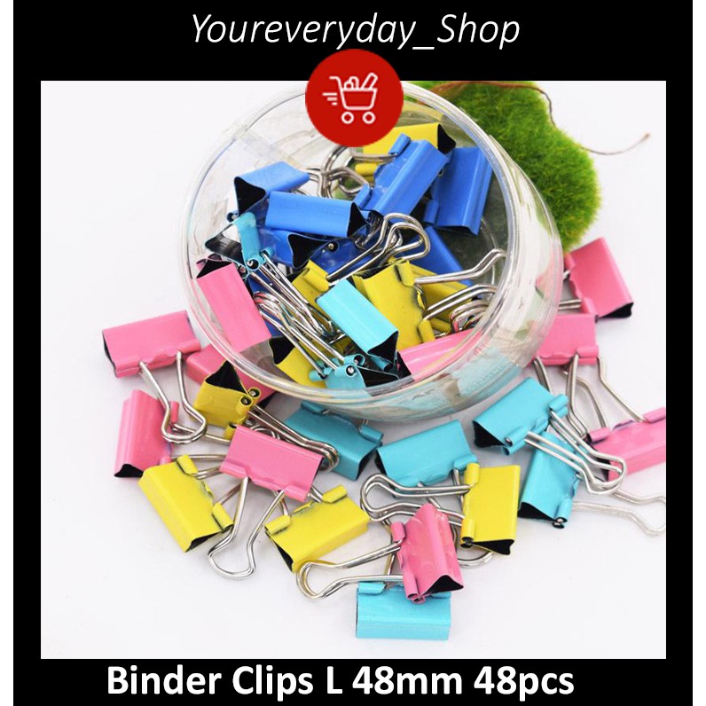 

YES Binder Klip/Paper Clip Warna Warni Size L 48mm