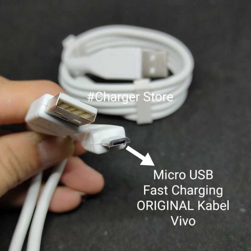 Kabel Data Vivo ORIGINAL 100% FASTCHARGING Micro USB  Z1 Pro Y19 Y12 Y20 Fast Charging