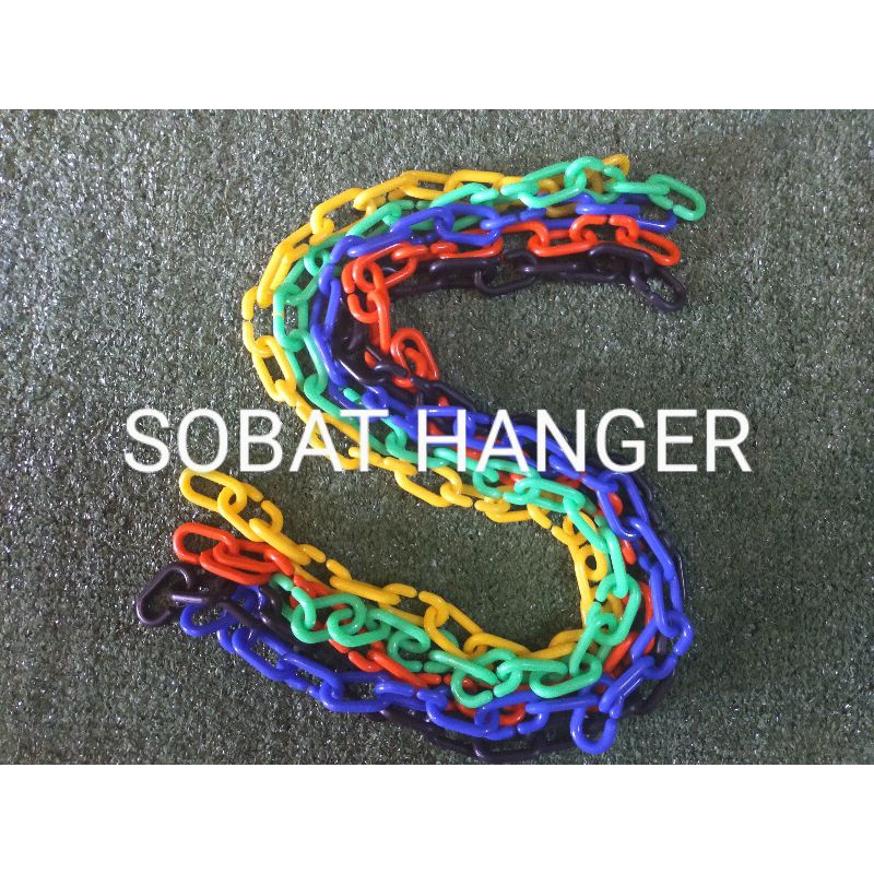 Rantai Plastik Lego 6mm Warna / rantai baju / distro / butik / toko / fashion