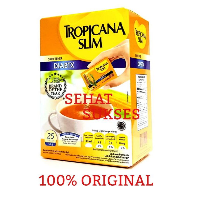 

TROPICANA SLIM DIABTX - ISI 25 SACHET