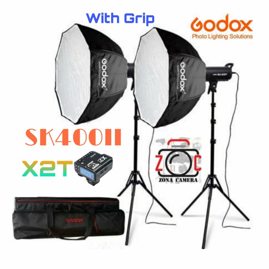 Paket Godox SK400IIV SK400V Premium Flash LED Video Studio Strobe Lighting SK400 400II octa SK-400II