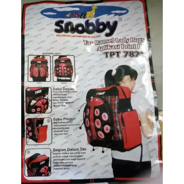 Snobby TPT 7821  Tas Bayi Ransel Lady Bugs