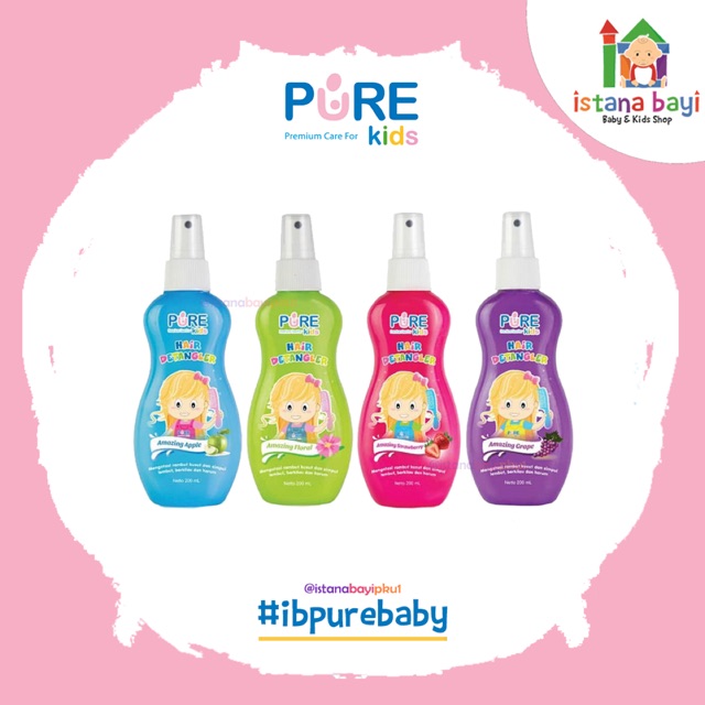 Purekids Hair Detangler - Spray rambut kusut