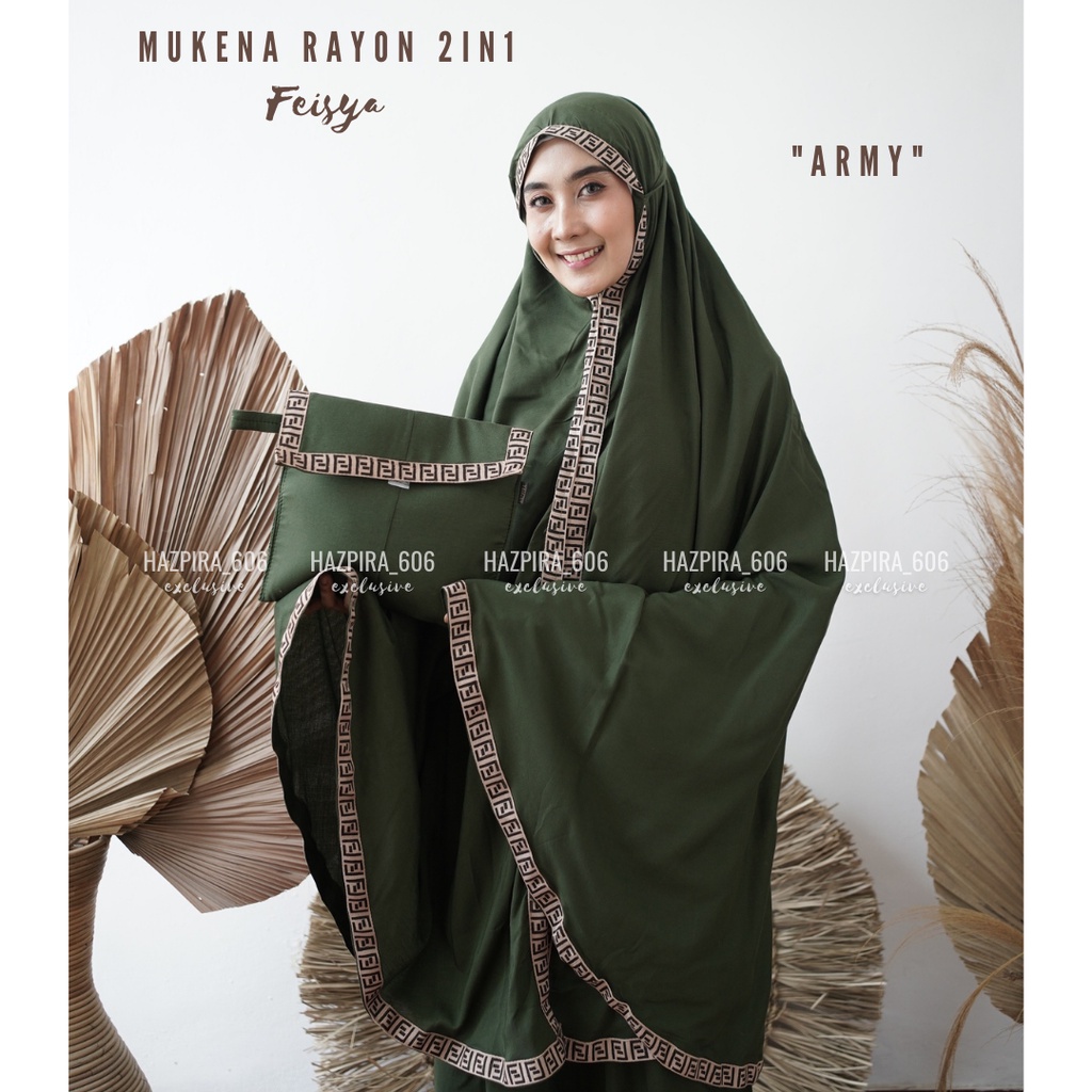 MUKENA DEWASA 2IN1 BALI RAYON TRAVELING FEISYA JUMBO