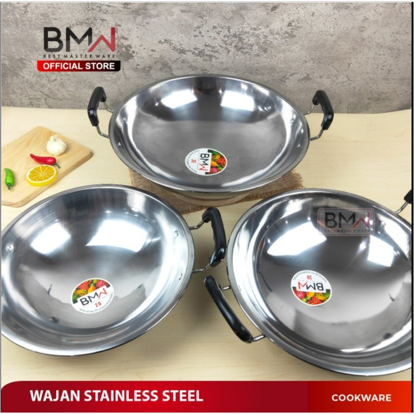 BMW WAJAN KUALI MINI STAINLESS BEST MASTER WARE UKURAN 22CM, 24CM, 26CM, &amp; 28CM | WAJAN DAPUR | KUALI DAPUR | WAJAN MASAK | KUALI MASAK