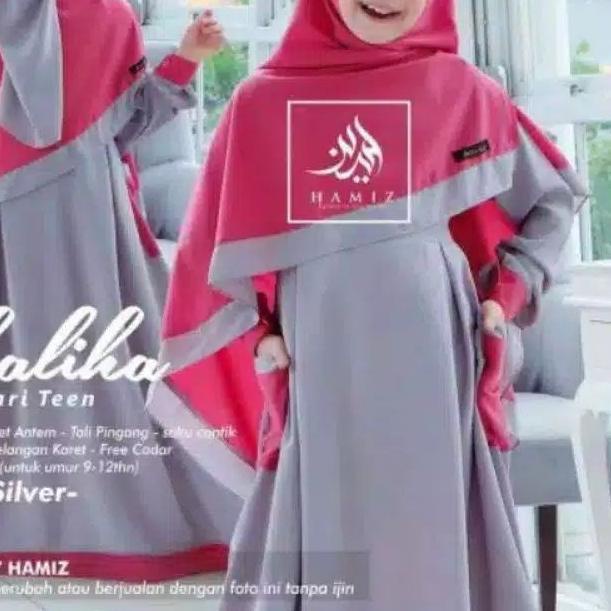✷ Baju Gamis syar'i usia anak 7 - 13 tahun Set Hijab+Cadar terbaru | Muslim anak perempuan Original