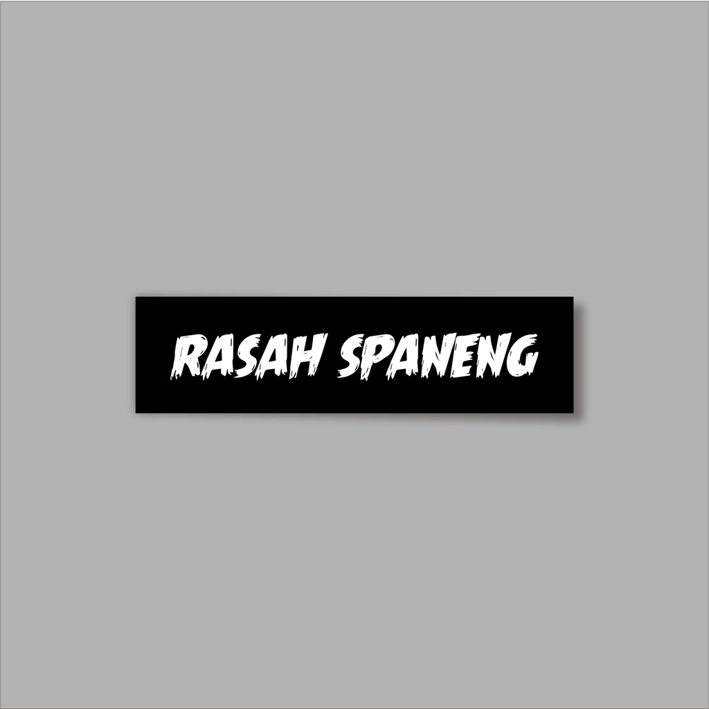 

Stiker brand stiker distro rasah spaneng bahan graftac anti air