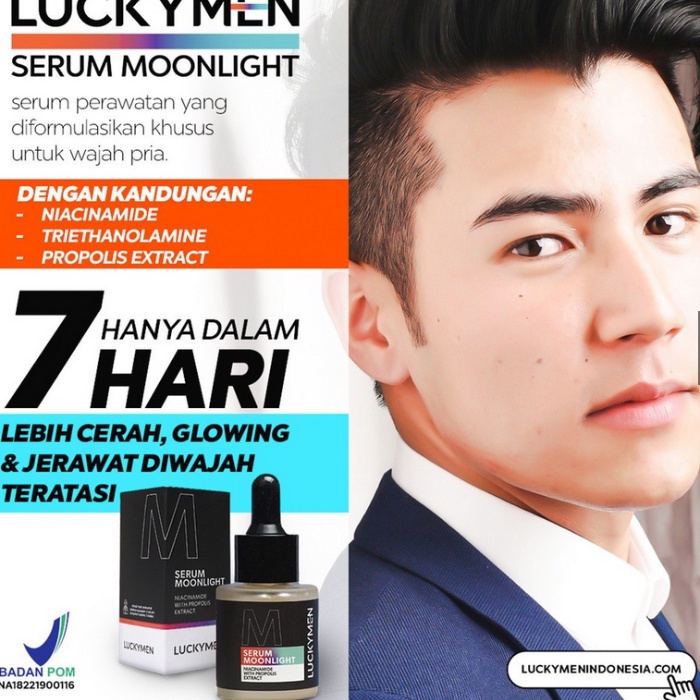 LUCKYMEN SERUM MOONLIGHT Pencerah wajah pria serum pria serum wajah pria