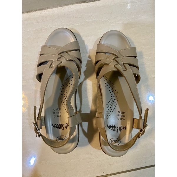 preloved like new Scholl Grey Wedges