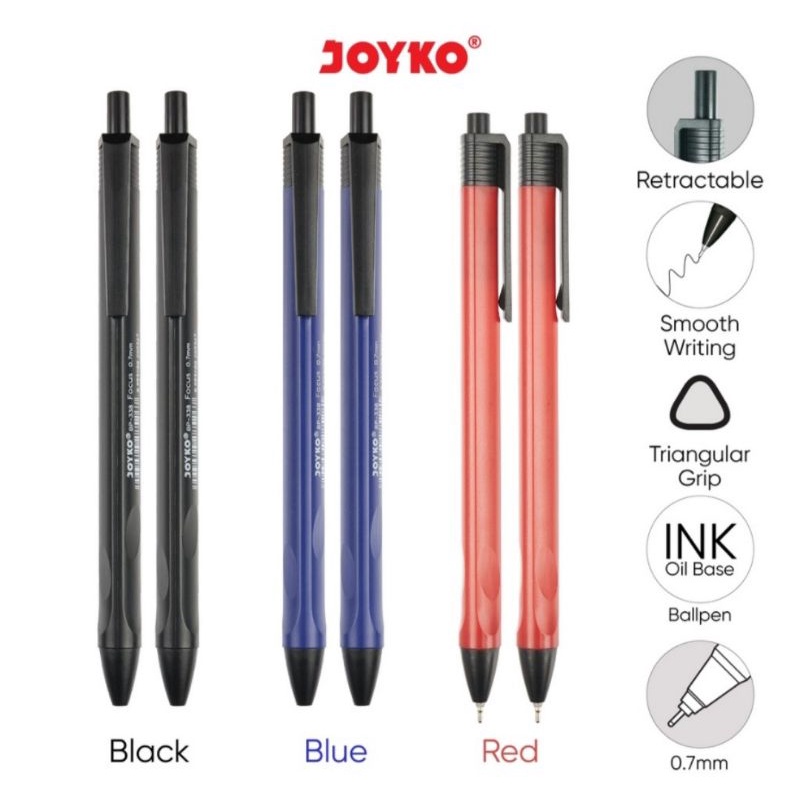

pulpen cetek joyko BP-338 HITAM (1pcs)
