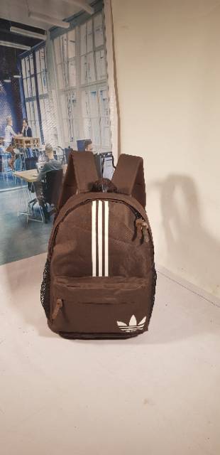 Backpack Sekolah SD SMP SMA Tas Ransel Sablon Adidas Pria Wanita Ransel Kasual Perjalanan Sekolah Laptop Pria Multifungsi Tahan Air Tas Oxford Ransel Olahraga Luar Ruangan Hitam