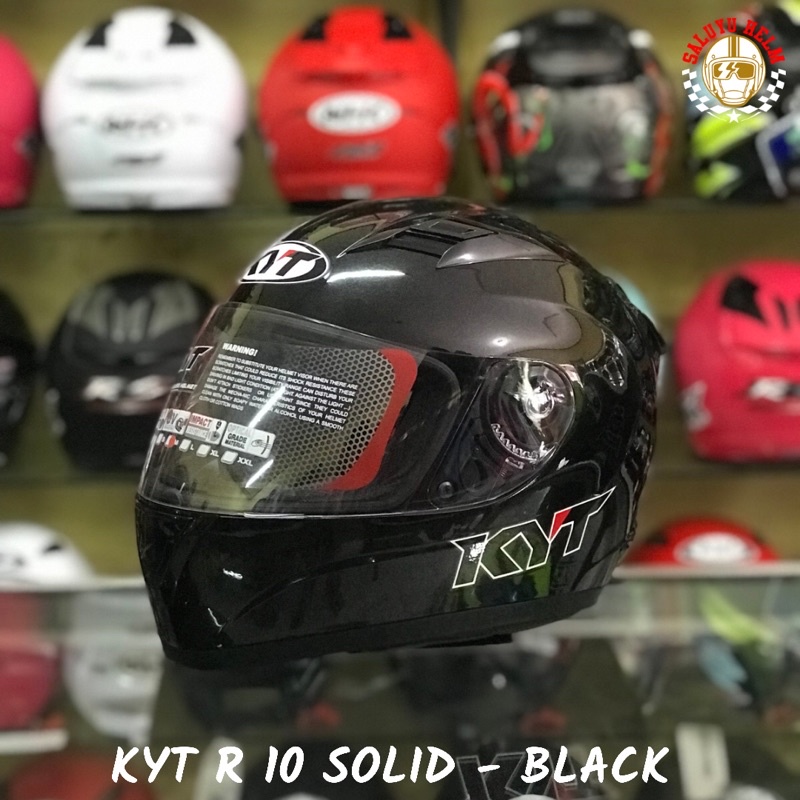 HELM KYT R10 BLACK - KYT FULL FACE ORIGINAL R10 BLACK