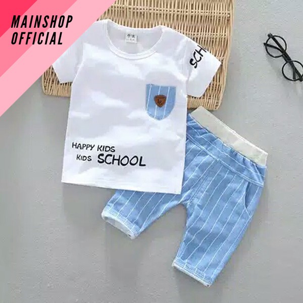 baju anak laki laki2 import Setelan Anak Usia-Umur 3-4 tahun murah satu set grosir kekinian
