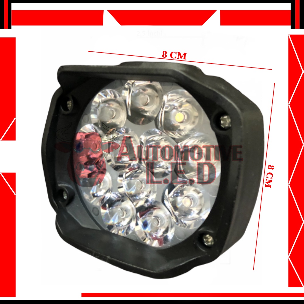 LAMPU TEMBAK SPION MOTOR 12 MATA 12 WAT WATERPROOF | LAMPU SOROT LED 12 MATA BULAT | LAMPU TEMBAK LED SPION