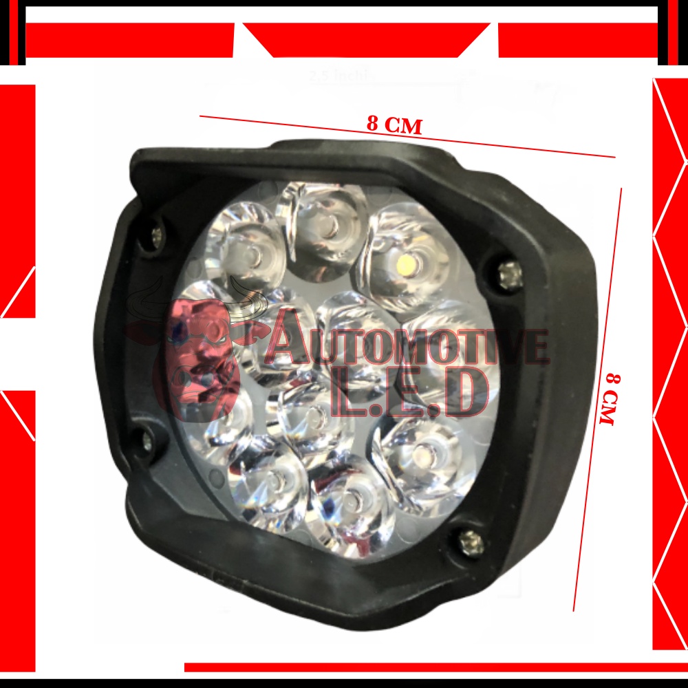 LAMPU TEMBAK SPION MOTOR 12 MATA 12 WAT WATERPROOF | LAMPU SOROT LED 12 MATA BULAT | LAMPU TEMBAK LED SPION