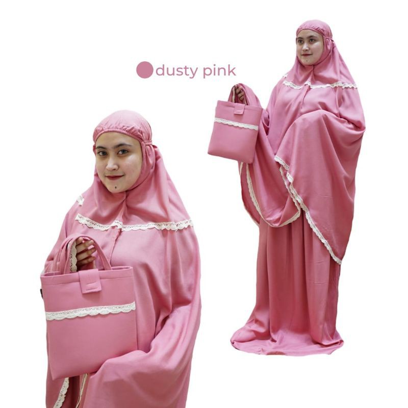 MUKENA MILEA // MUKENA KATUN RAYON POLOS RENDA