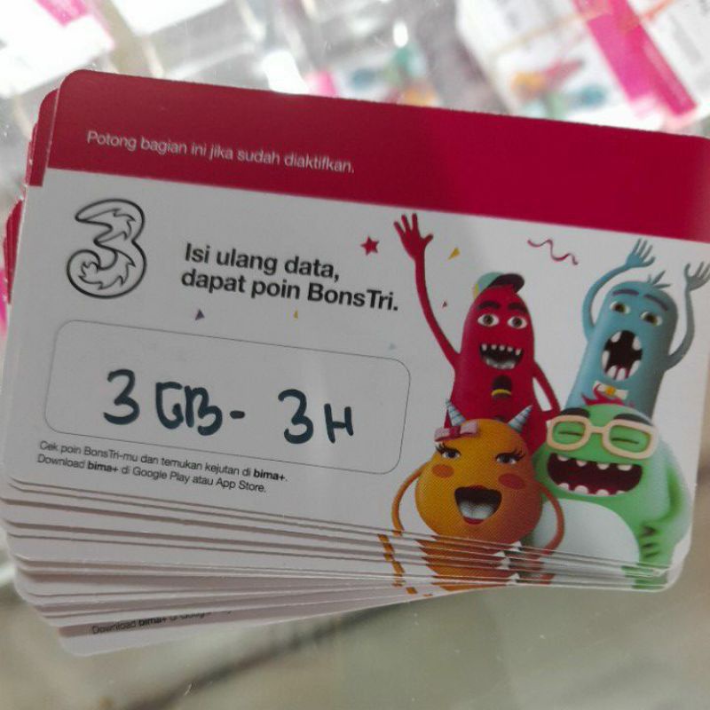 VOUCHER 3 3gb 3hari