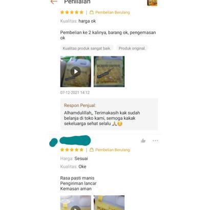 

Uhj51 Madu Super kalimantan Al Mar'ah 1kg, Bee pollen Royal jelly & Propolis ,!