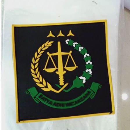 Patch ruber kejaksaan logo kejaksaan emblem karet kejaksaan bulat