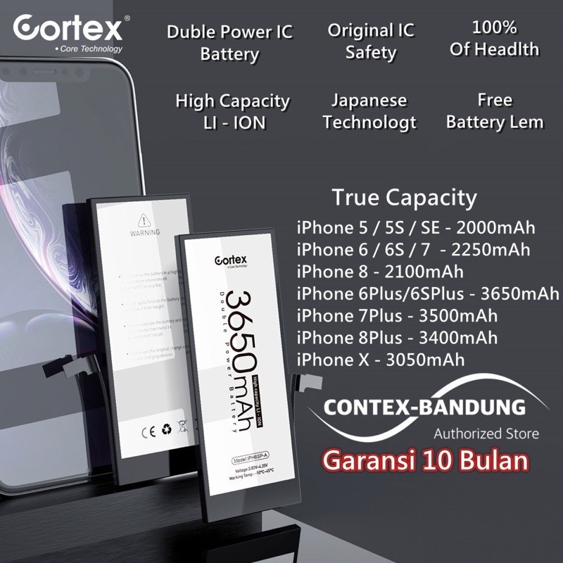 Cortex Baterai 5 Bateray Hight Capacity Batre Batrai Original Handphone 5/5G