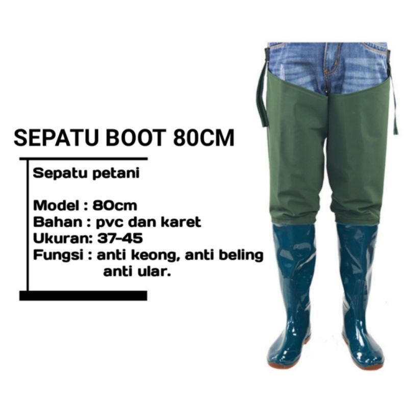 SEPATU BOOT /SEPATU TANI / BOTH / BOTS SAWAH LADANG/KEBUN/KOLAM ANTI KEONG Sepatu Sawah sepatu kerja-HIJAU