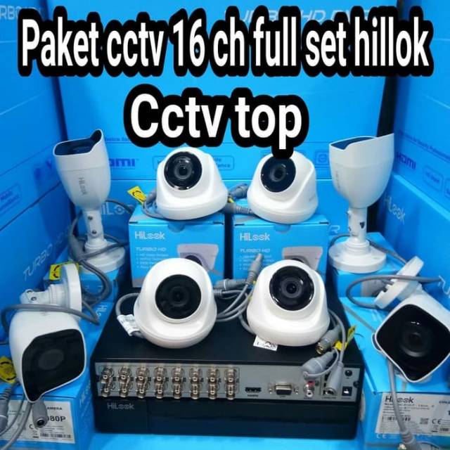 Paket cctv 16 ch 2mp hilook murah tanpa hardisk