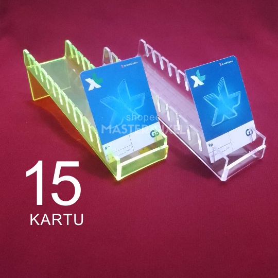 Akrilik voucher kuota dan kartu perdana konter