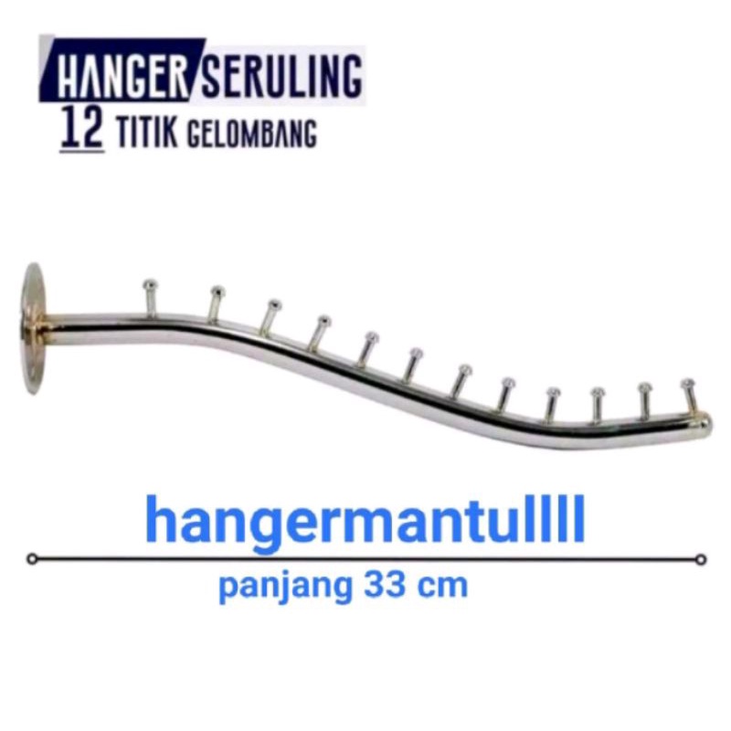 Jemuran Dinding Hanger Suling 12 Titik