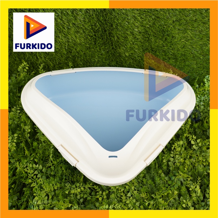 Richu Tempat Pasir Kucing Sudut / Bak Pasir Segitiga / Cat Litter Box (P1135)