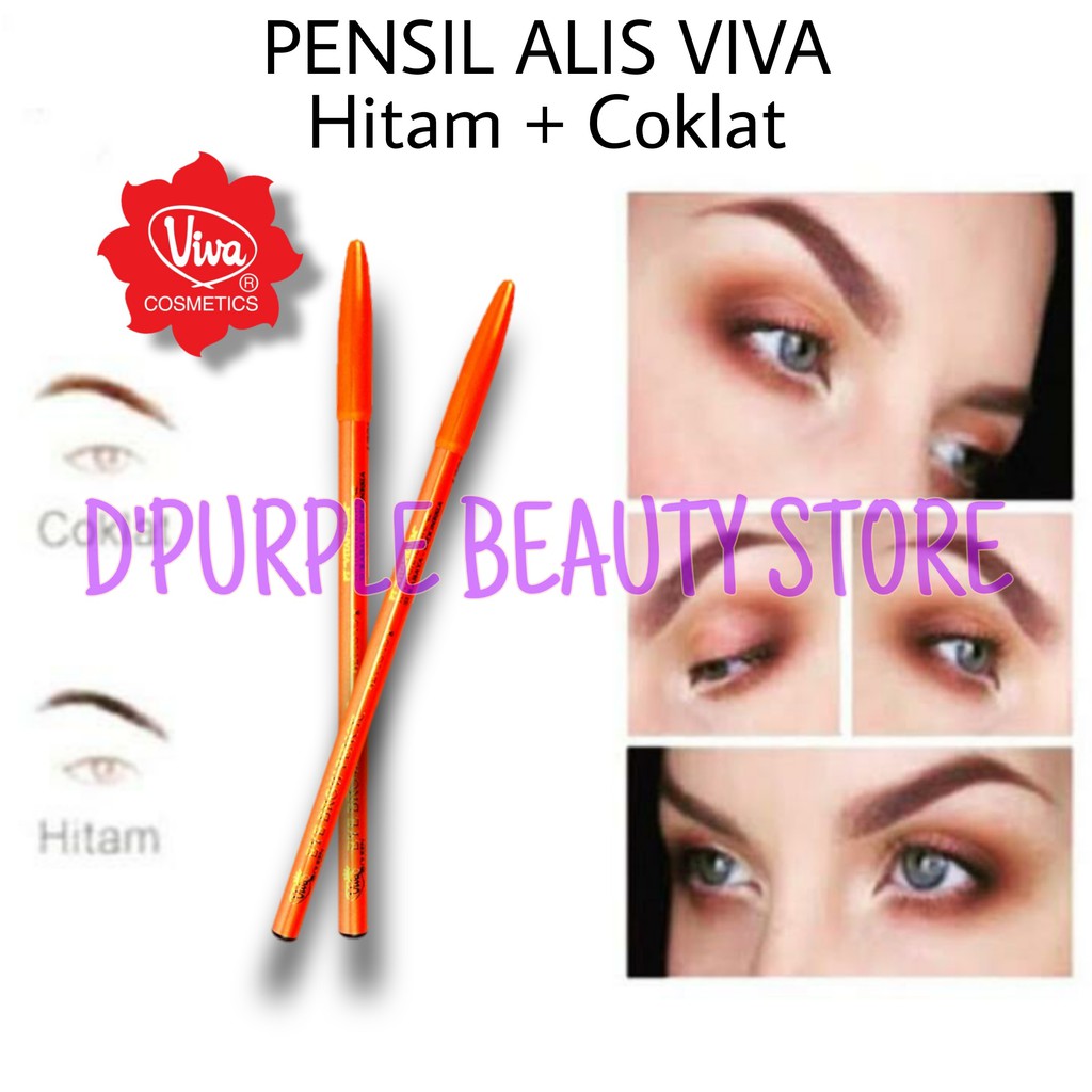 Pensil Alis Viva Hitam &amp; Coklat