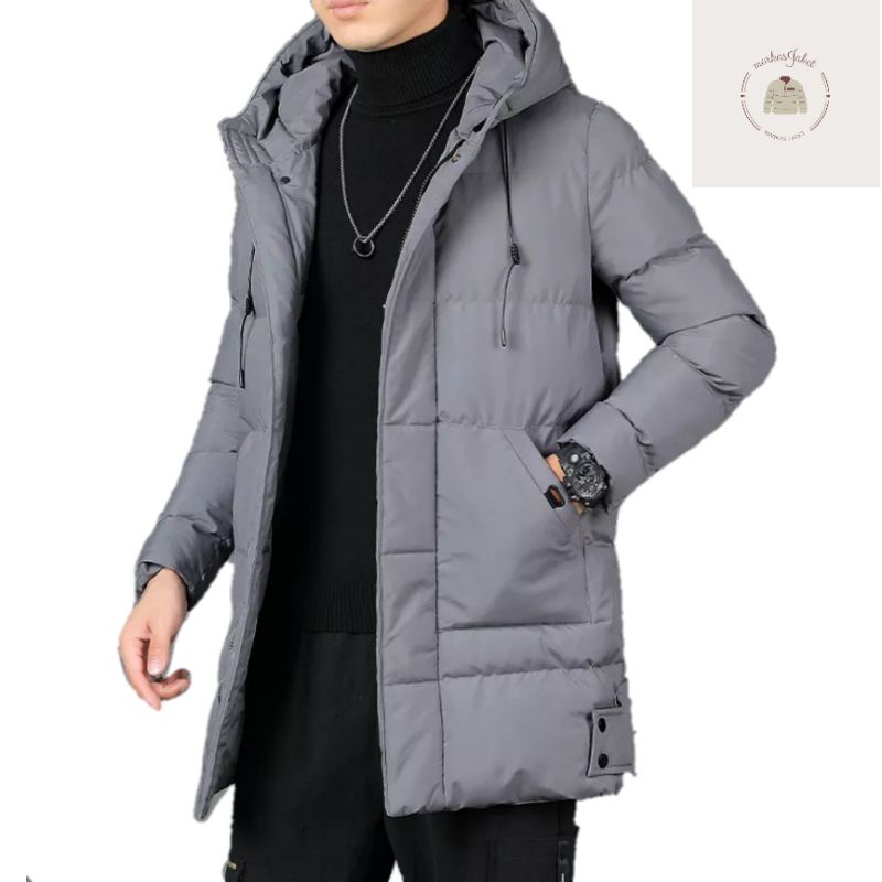 Jaket Pria Korea Jaket Mantel Hangat/ jaket jubah pria