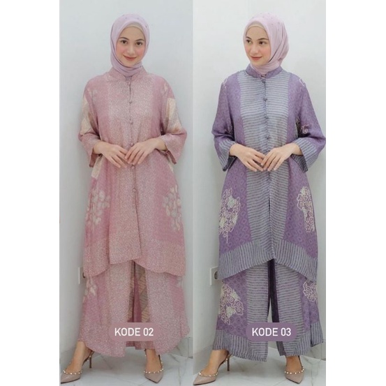 Tunik Sanghai Set Batik Celana Kulot by Sarah The Label