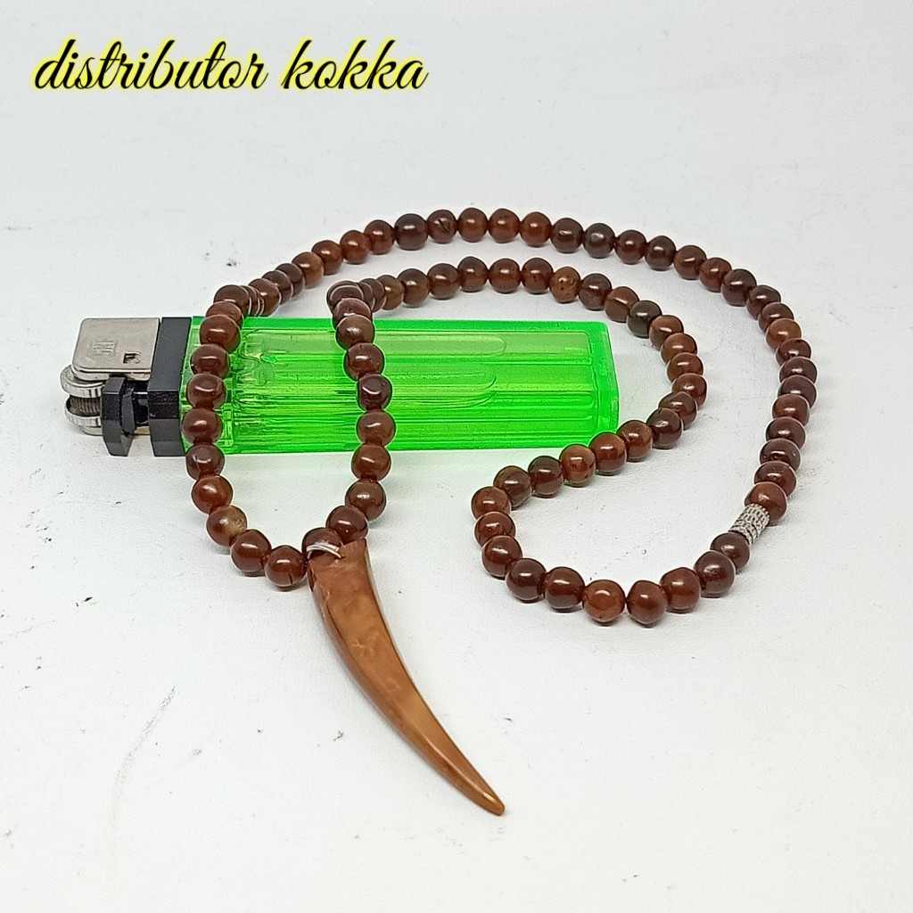 ( SUPER MURAH ) Kalung kokka kaukah bulat taji coklat