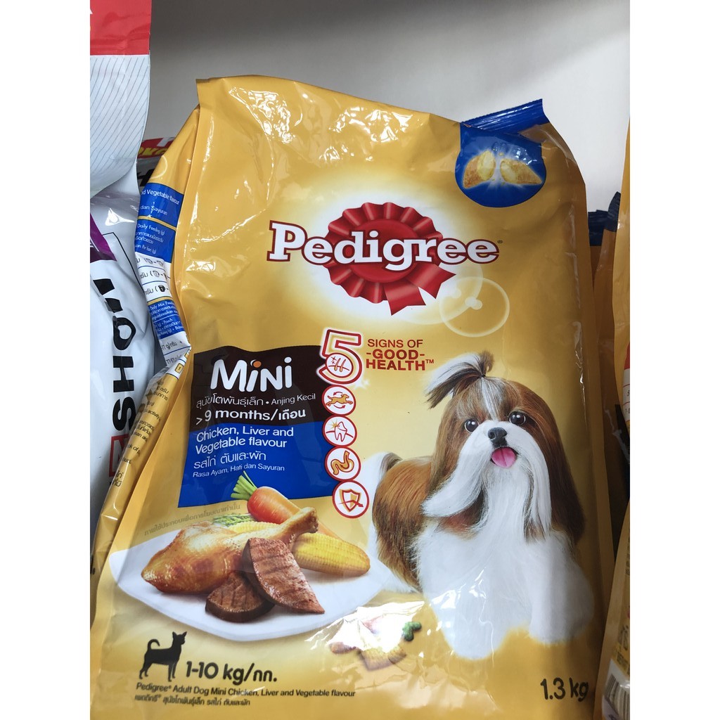 PEDIGREE MINI 1.3KG SMALL BRRED CHICKEN LIVER VEG