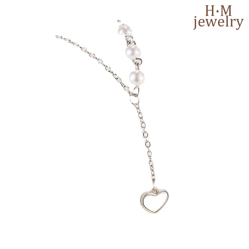 Kalung Mutiara Bentuk Hati Gaya Elegan Untuk Aksesoris