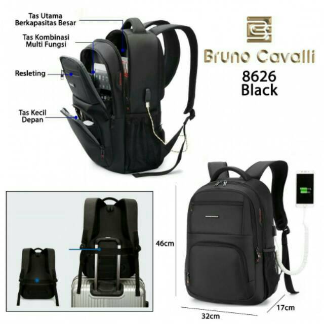 Tas ransel bruno cavalli 8626.