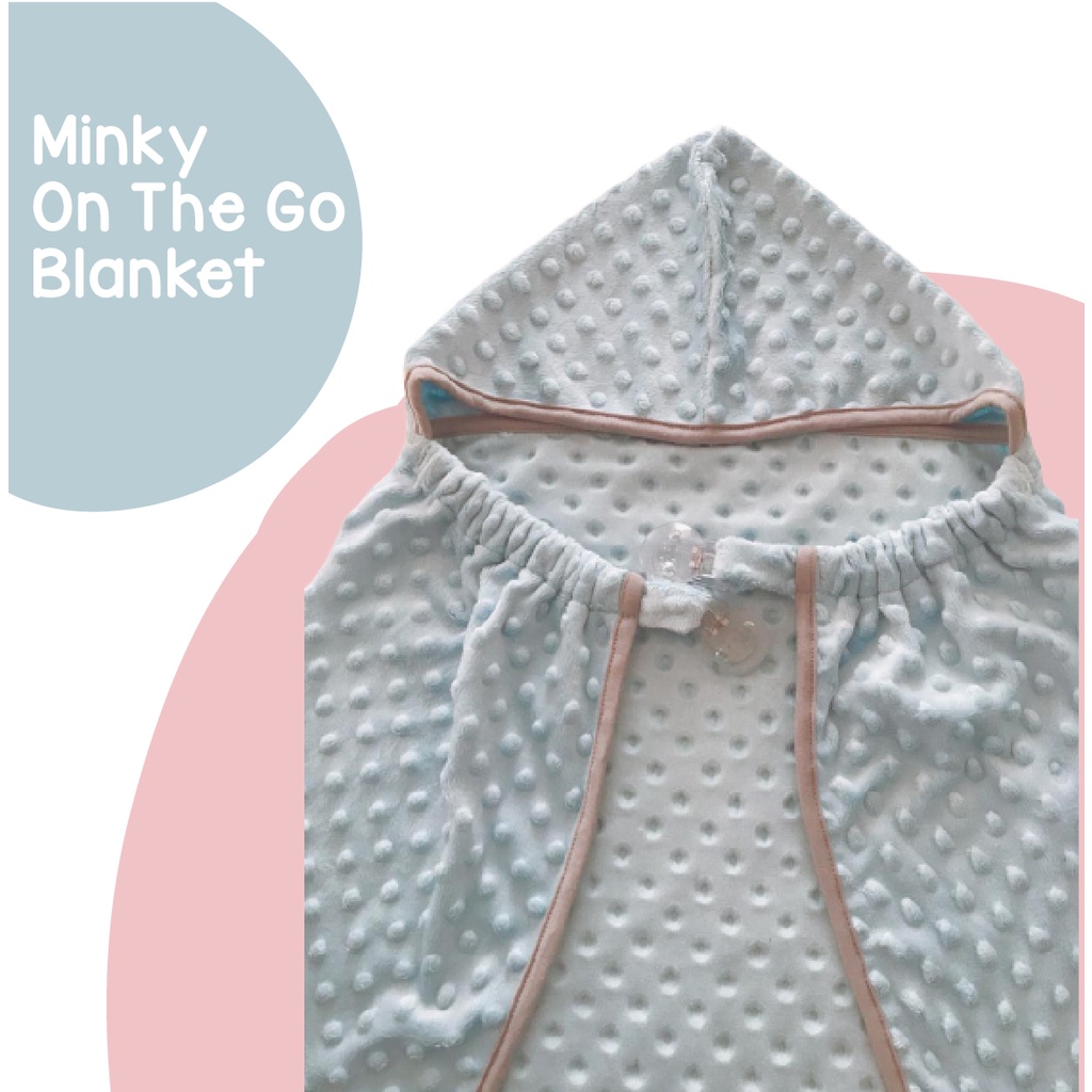 On The Go Blanket Minky Dot Series Selimut Bayi Bisa Custom Nama Kukopilokids