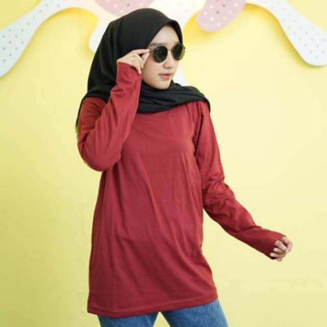 𝐊𝐈𝐑𝐀𝐍𝐈 Manset Hijab Kaos Dalaman Lengan Panjang Polos Bahan Kaos Premium